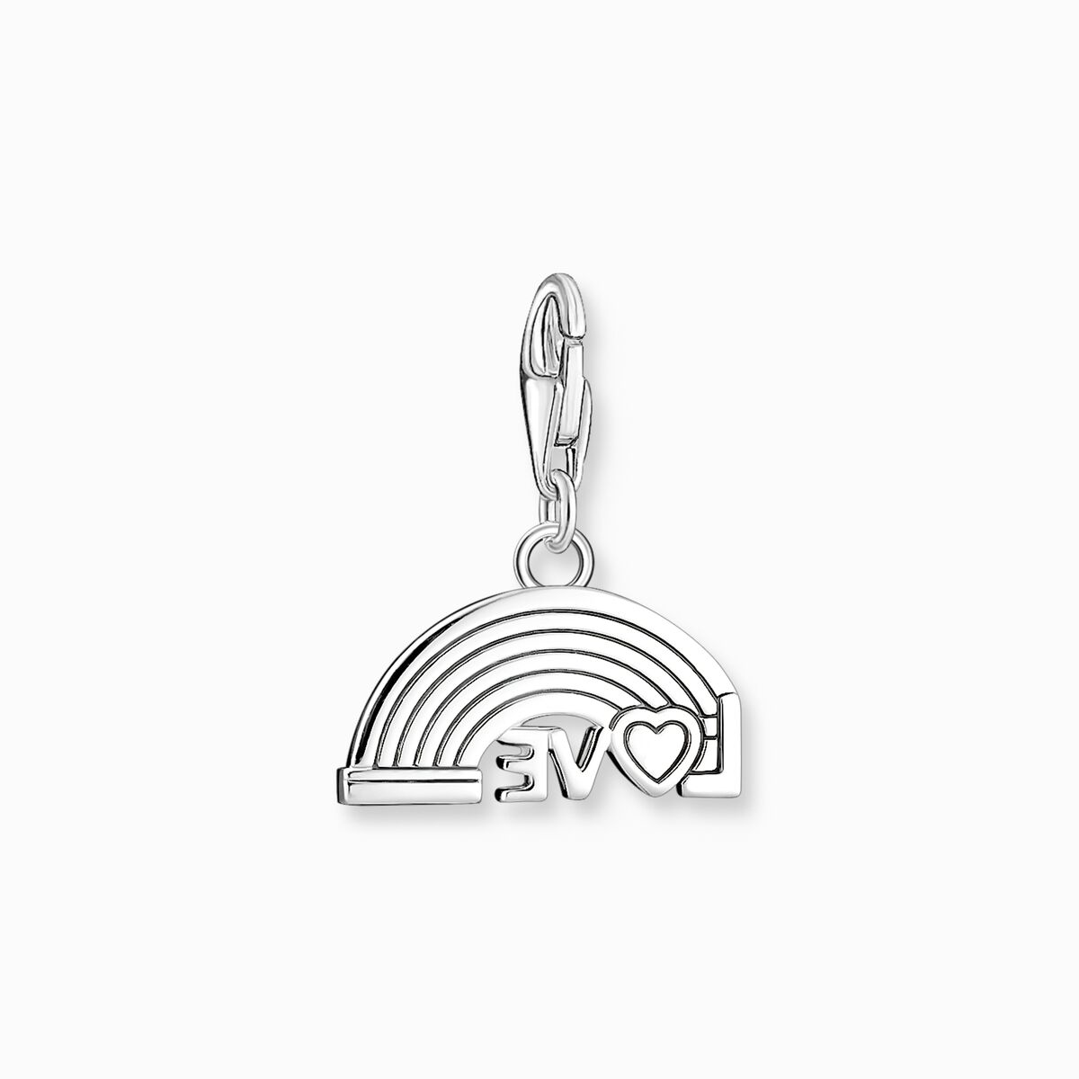 Charm pendant colourful rainbow silver