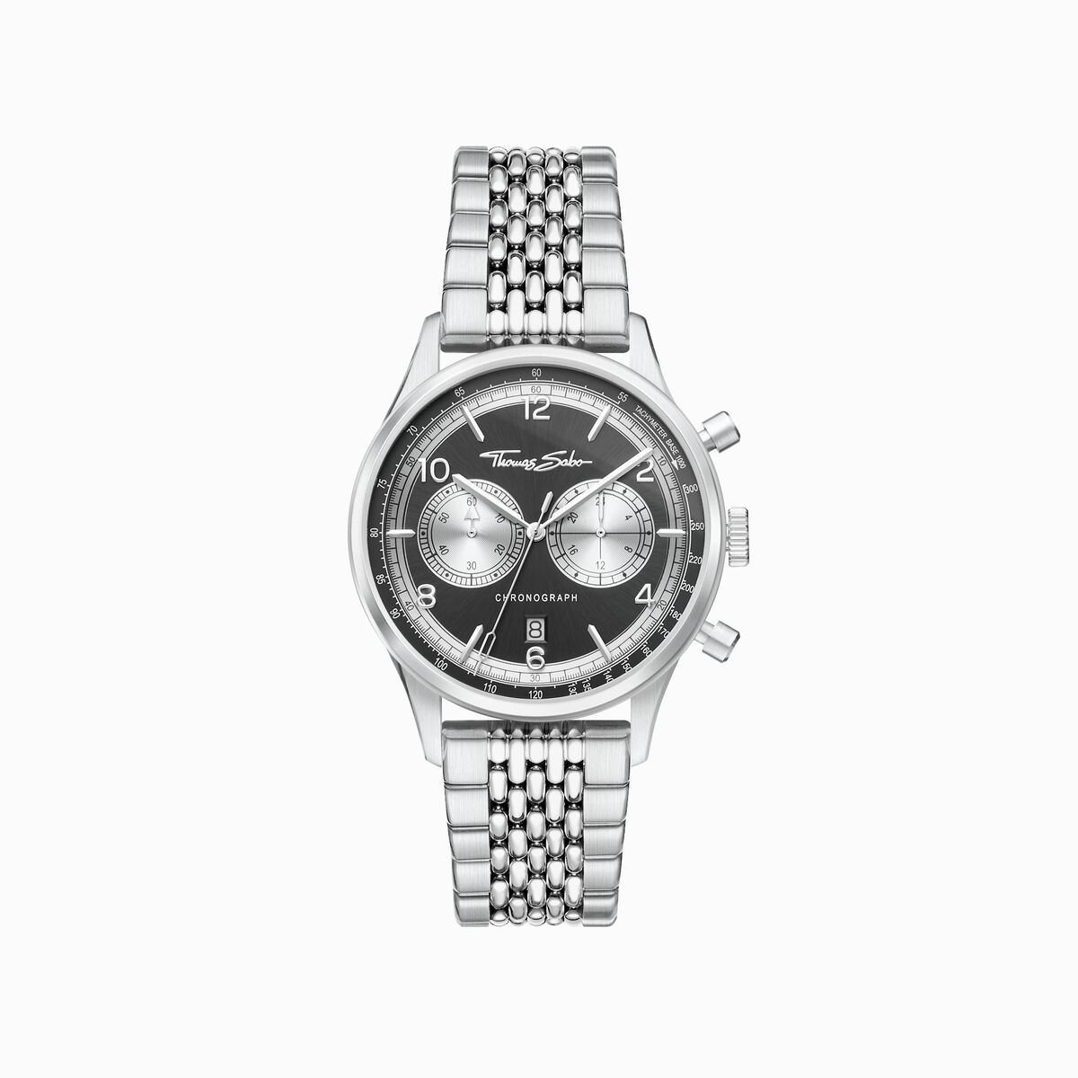 Men’s watch Rebel at Heart Chronograph silver black