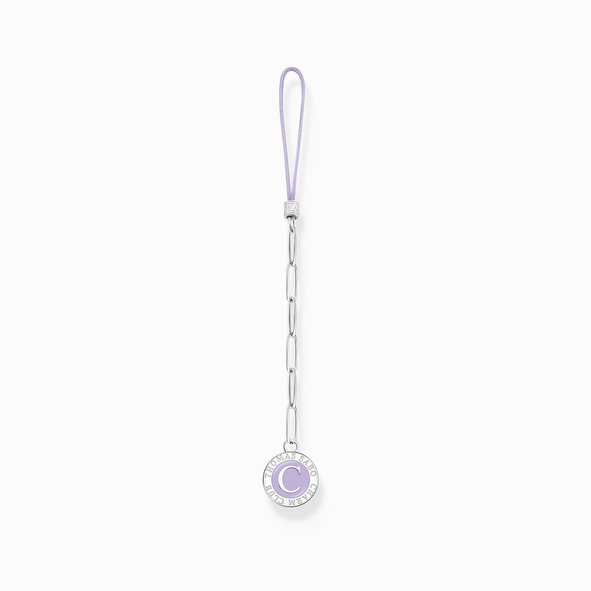Silver Charm Club mobile chain short with Charmista Coin