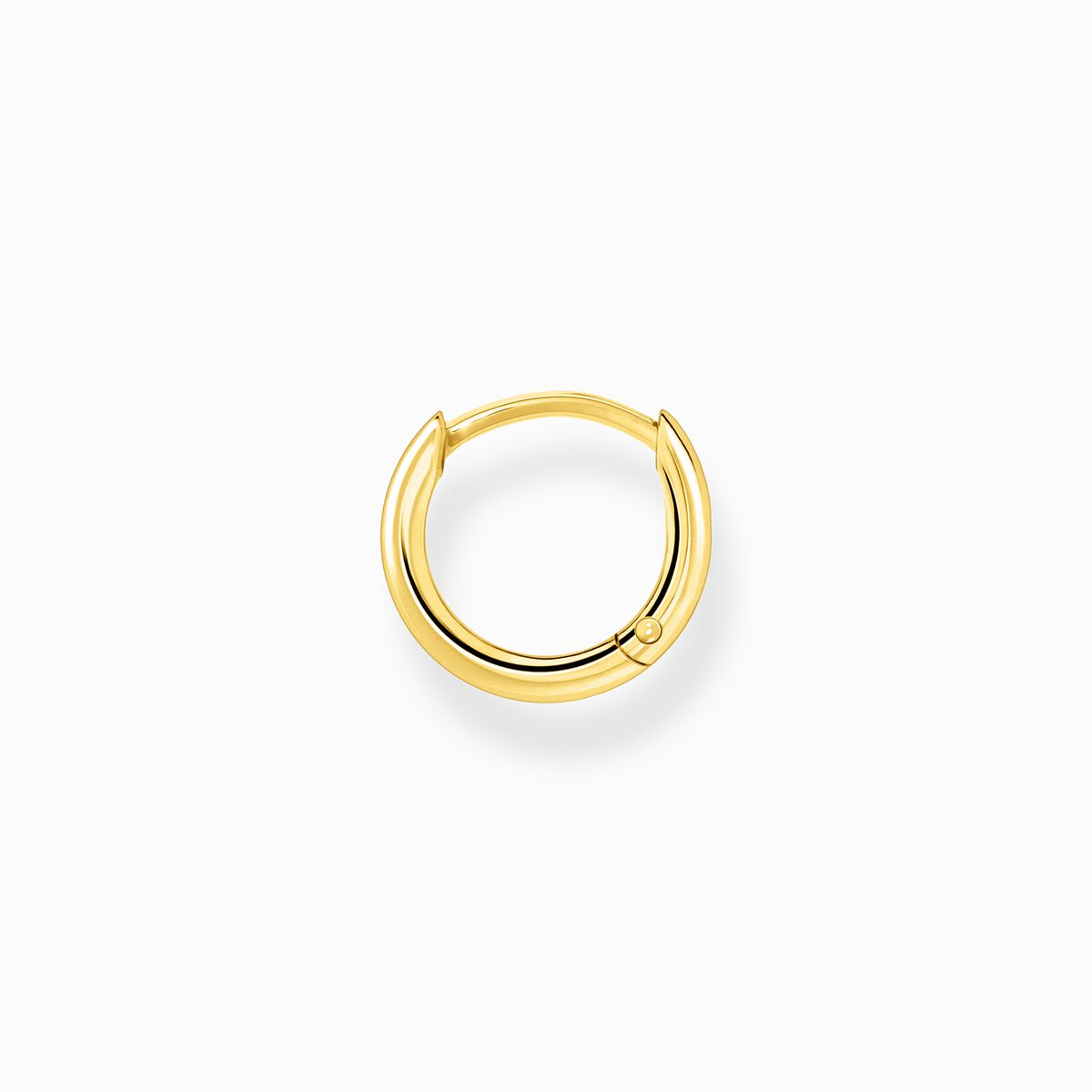 Single hoop earring classic gold