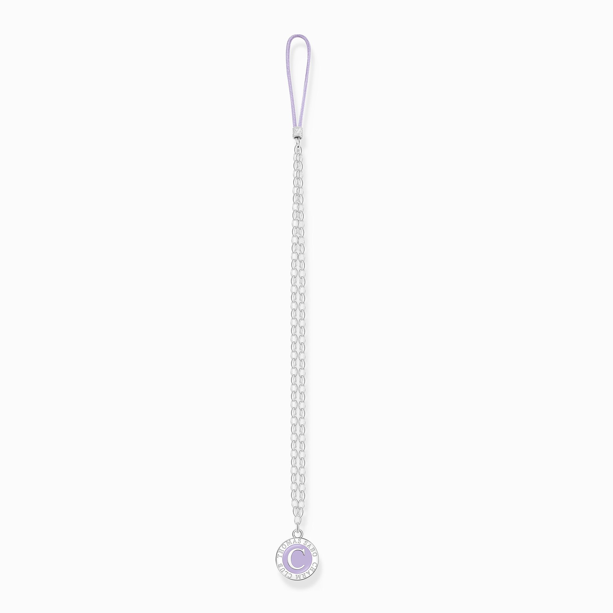 Silver Charm Club long mobile chains with Charmista Coin