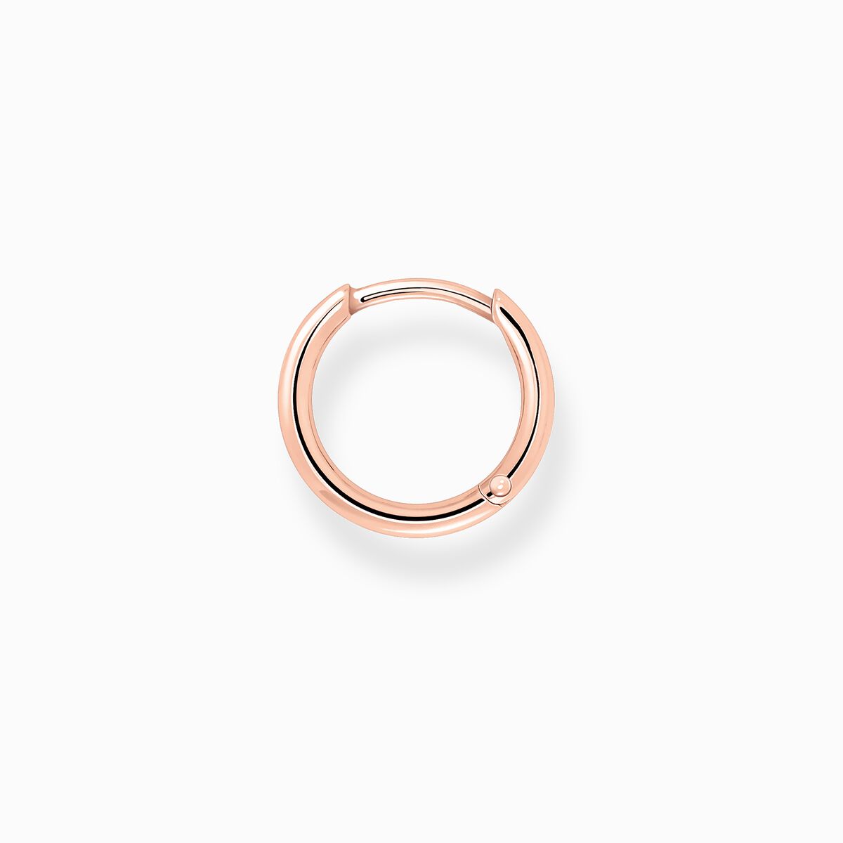 Single hoop earring classic rose gold