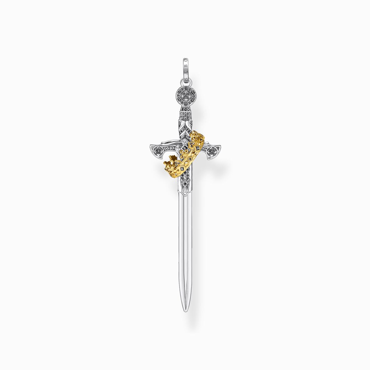 Pendant sword with crown