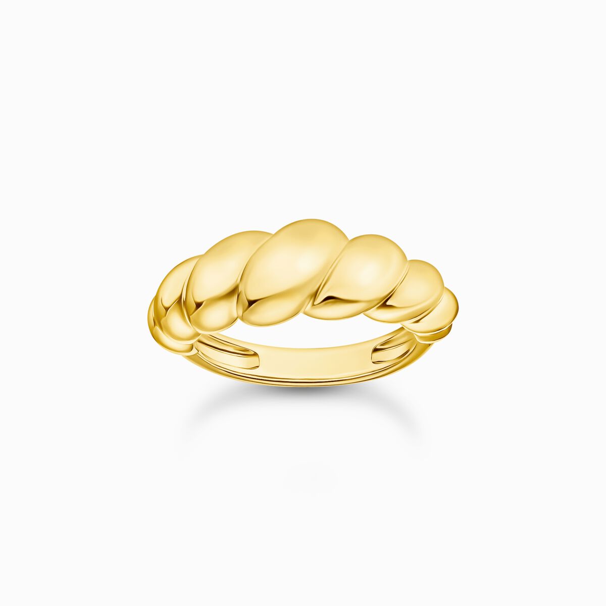 Gold-plated organic-shaped ring