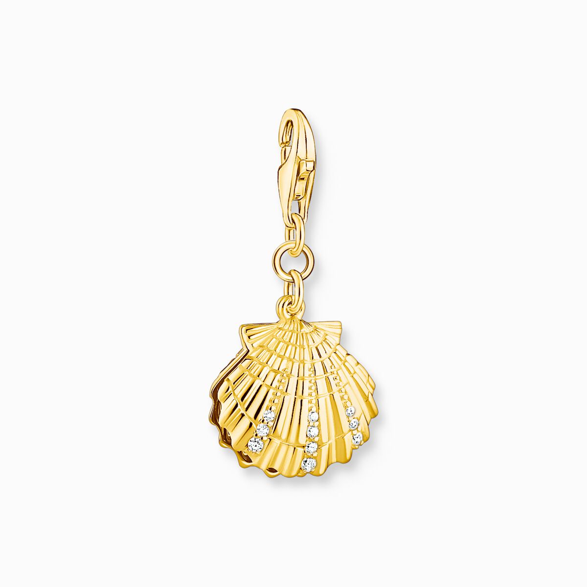 Charm pendant shell gold