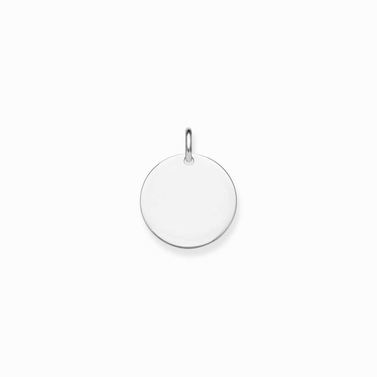 Pendant disc large silver