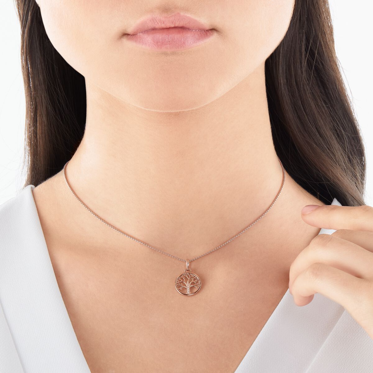 Necklace Tree of Love rose gold