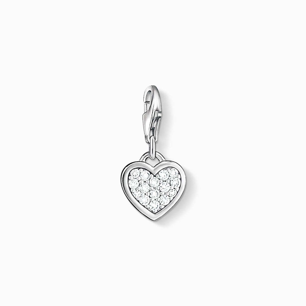 Charm pendant glitter heart