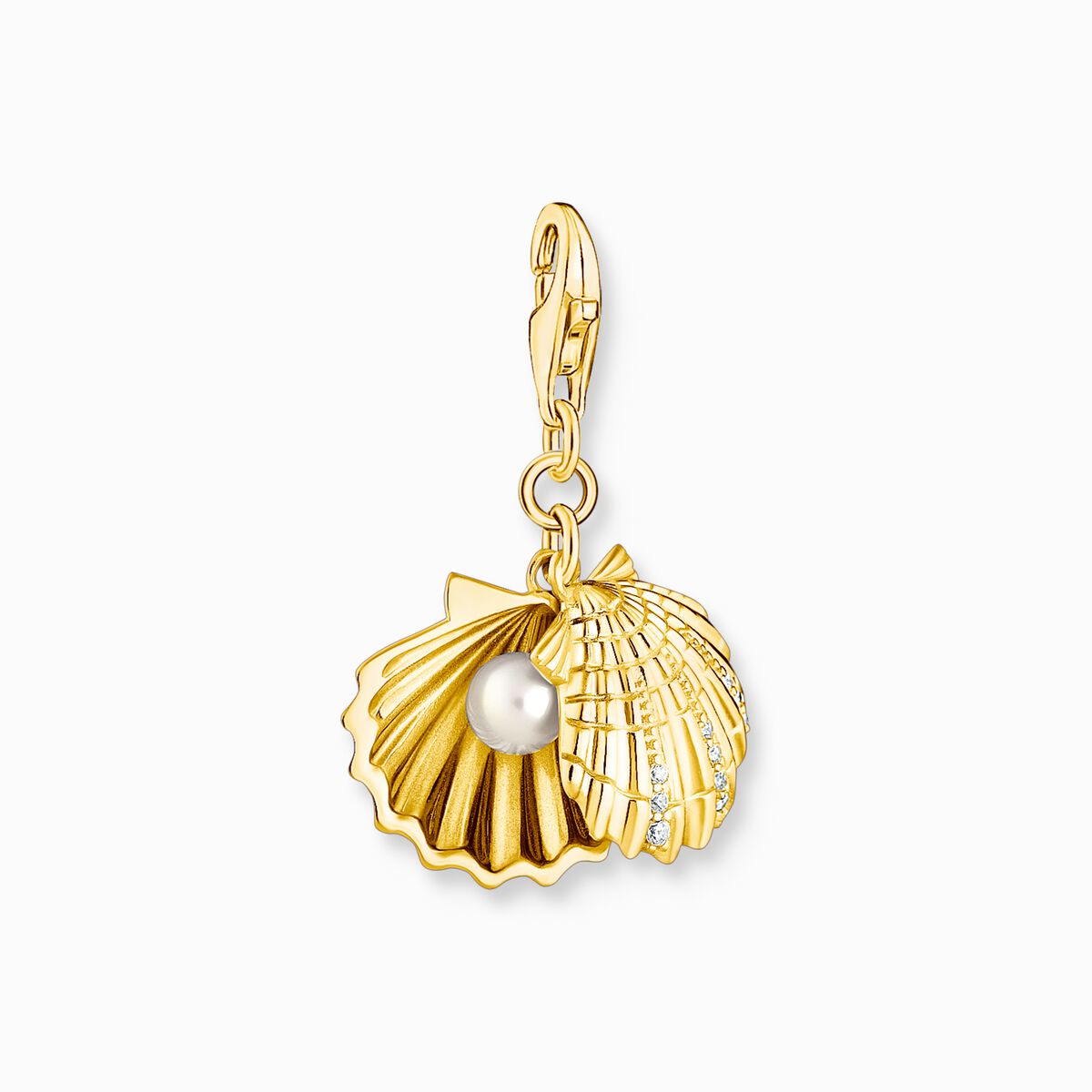 Charm pendant shell gold