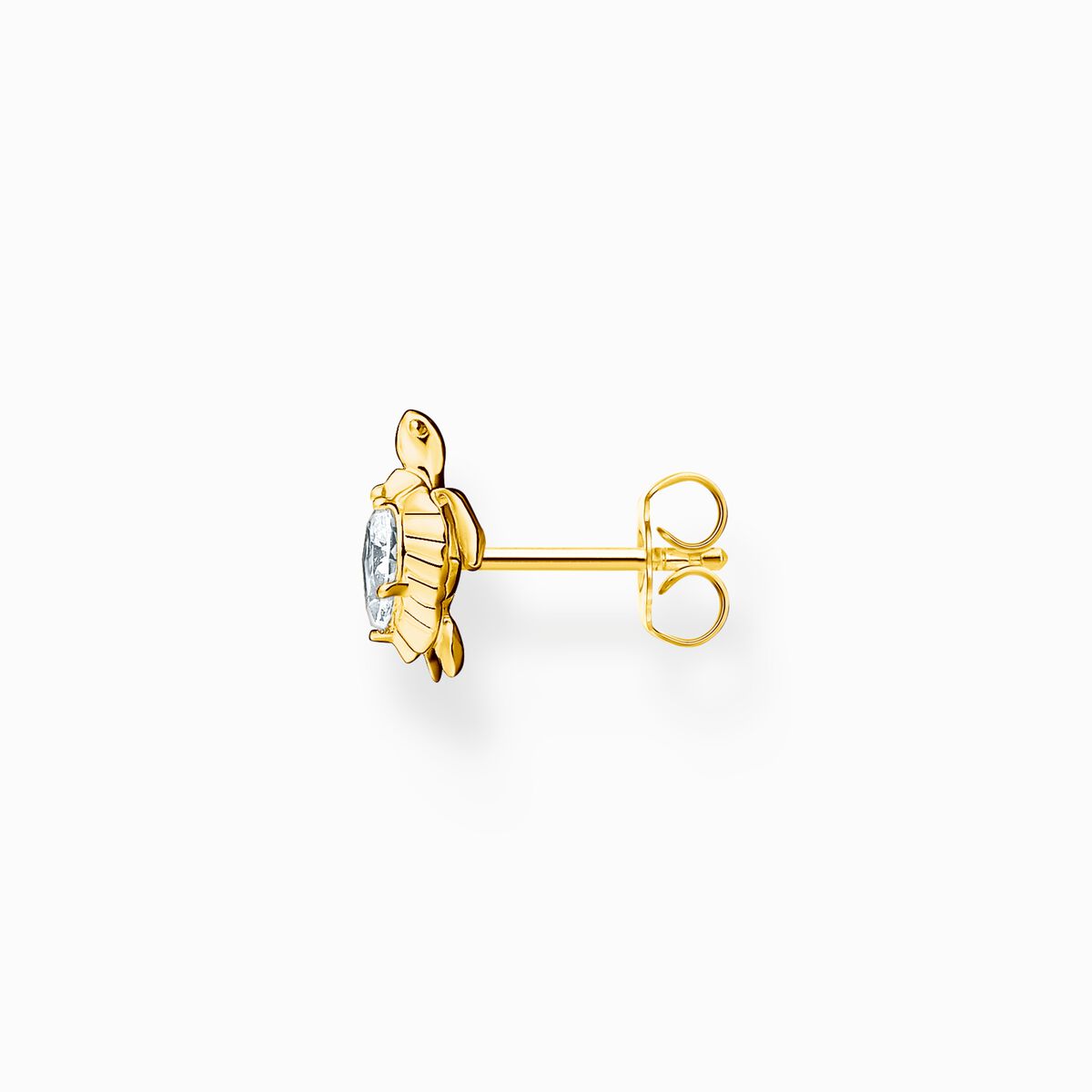 Single ear stud turtle gold