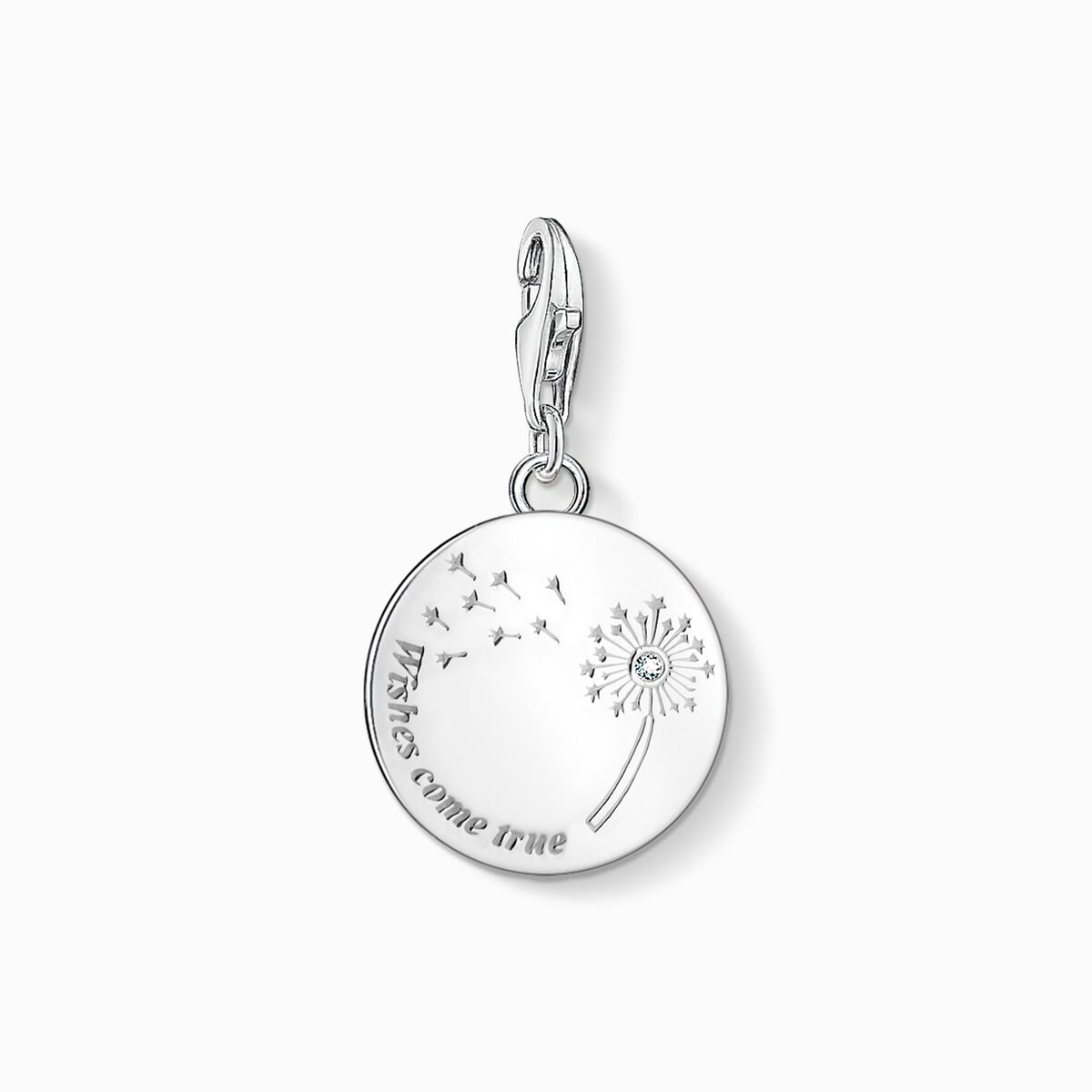 Charm pendant dandelion wishes come true