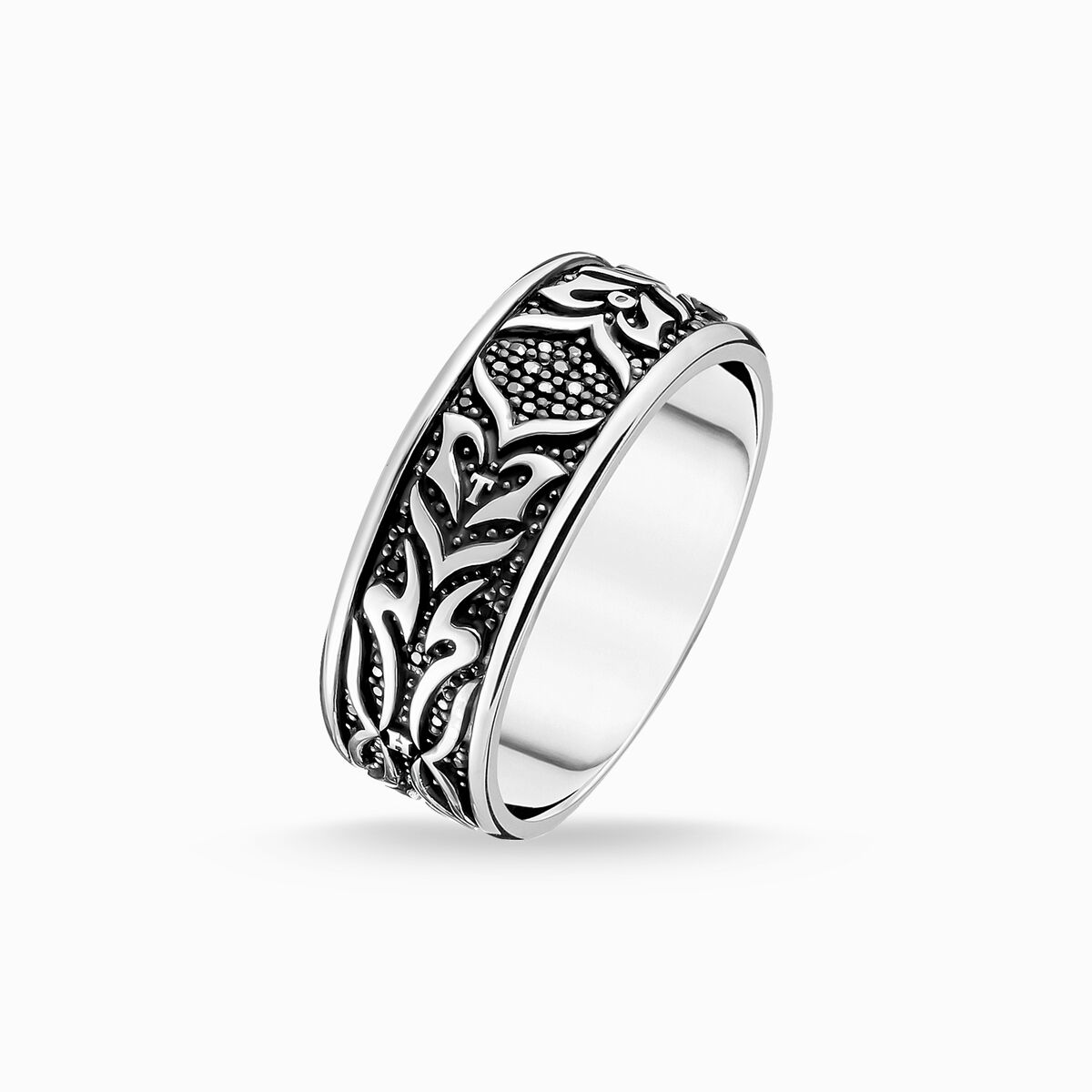 Ring black tiger pattern