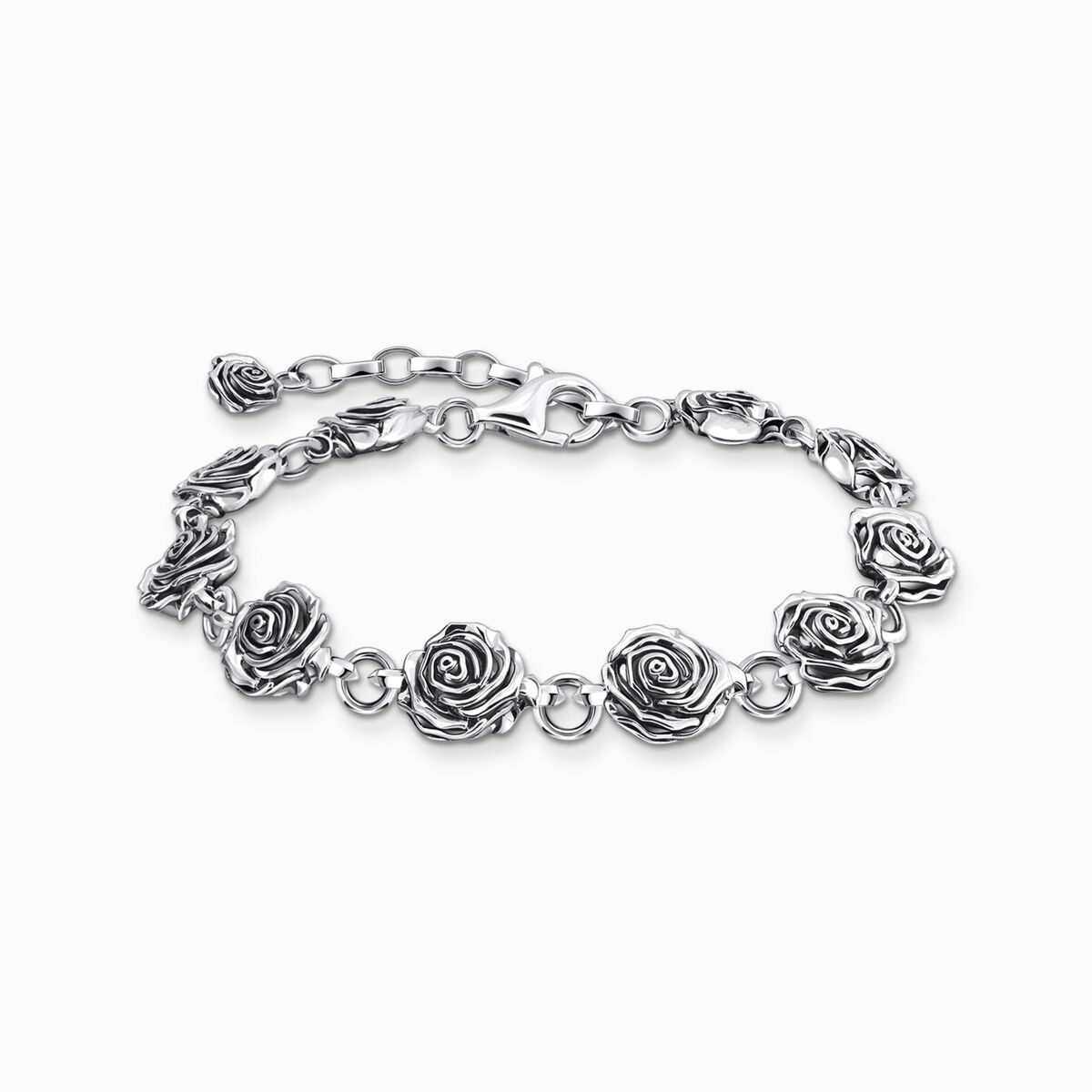 Silver Midnight Rose bracelet