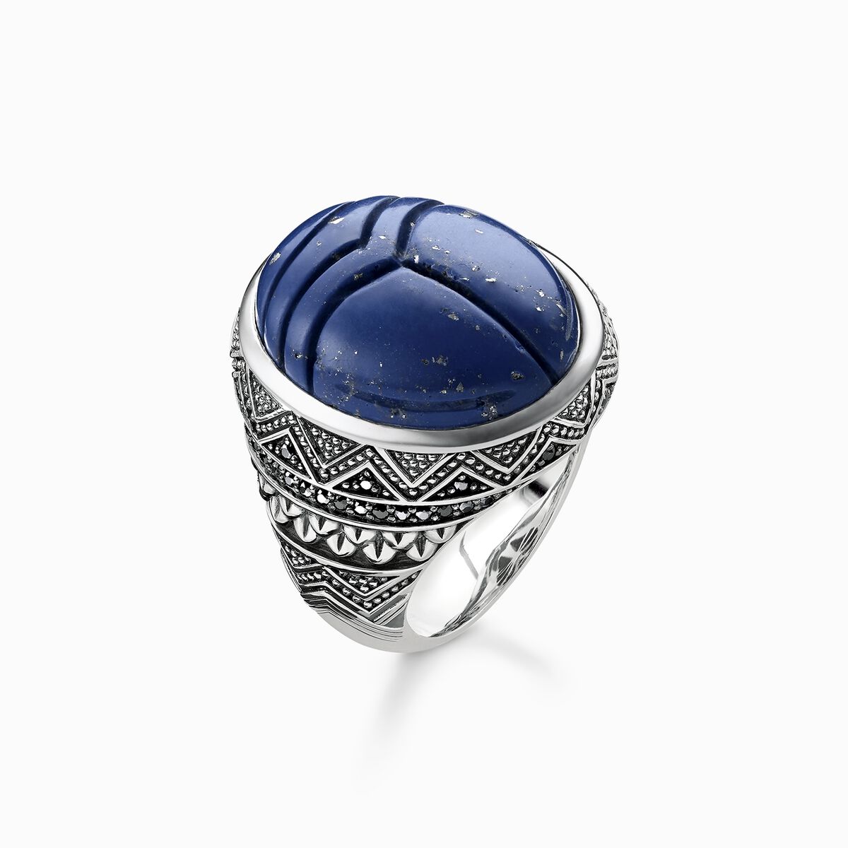 Ring blue scarab