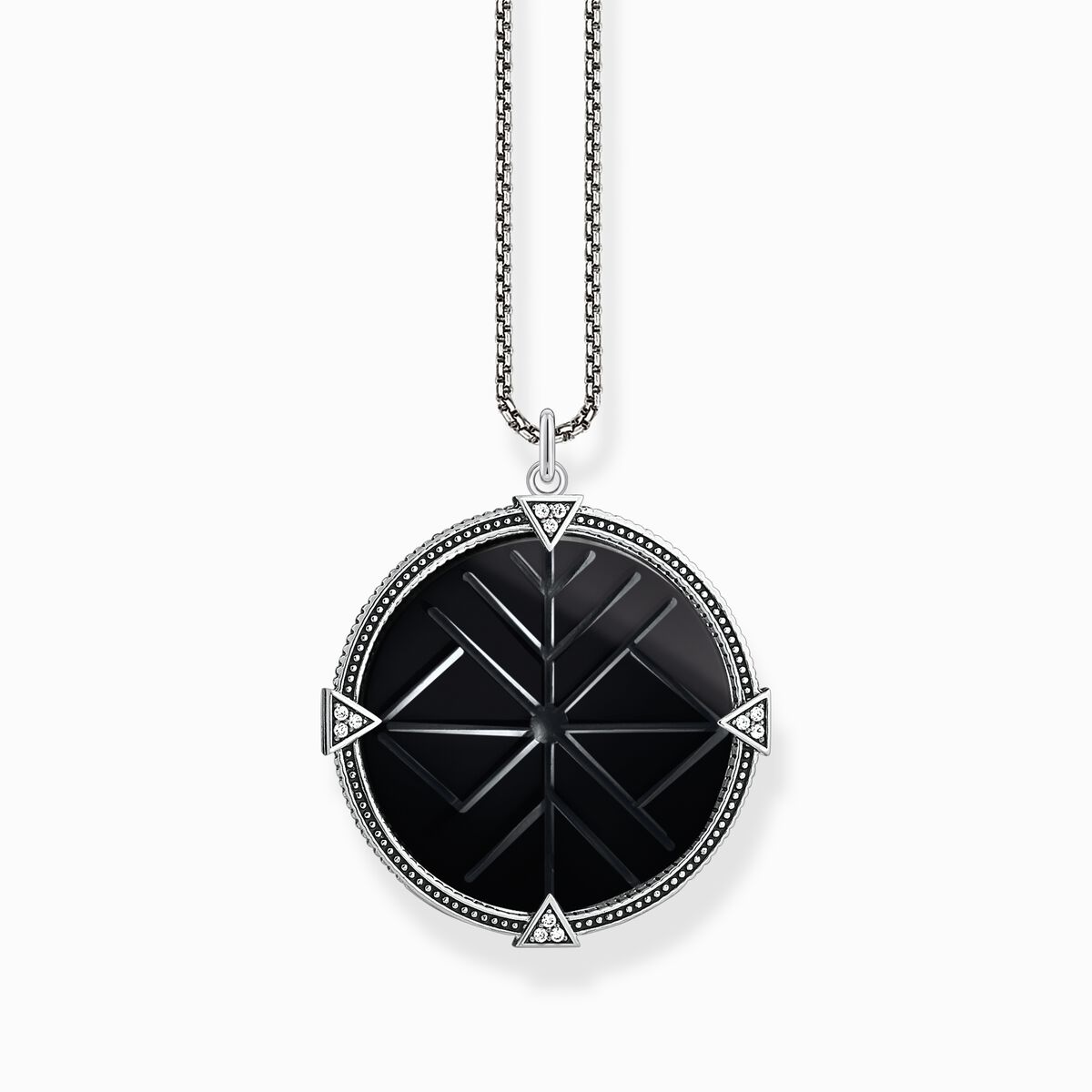 Necklace vintage coin black