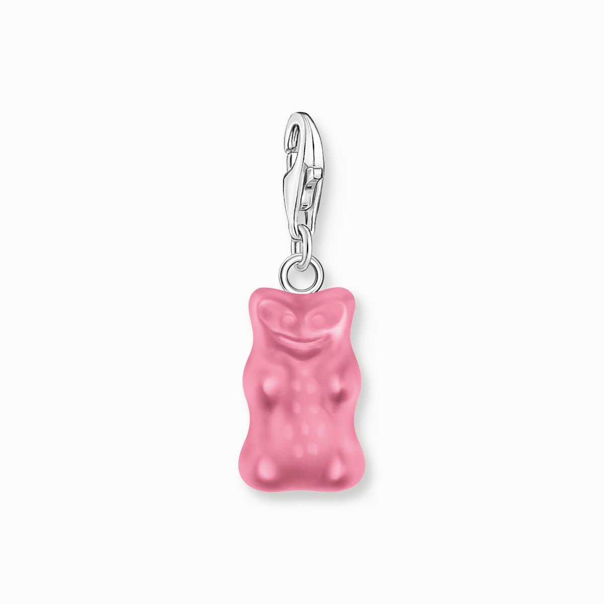 Silver charm pendant Goldbears in pink