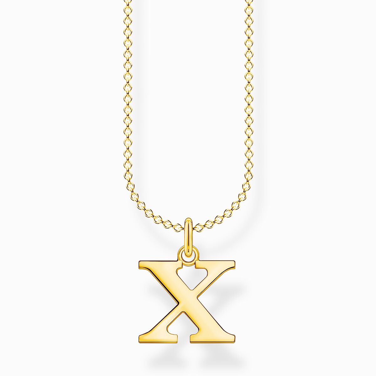 Necklace letter x gold