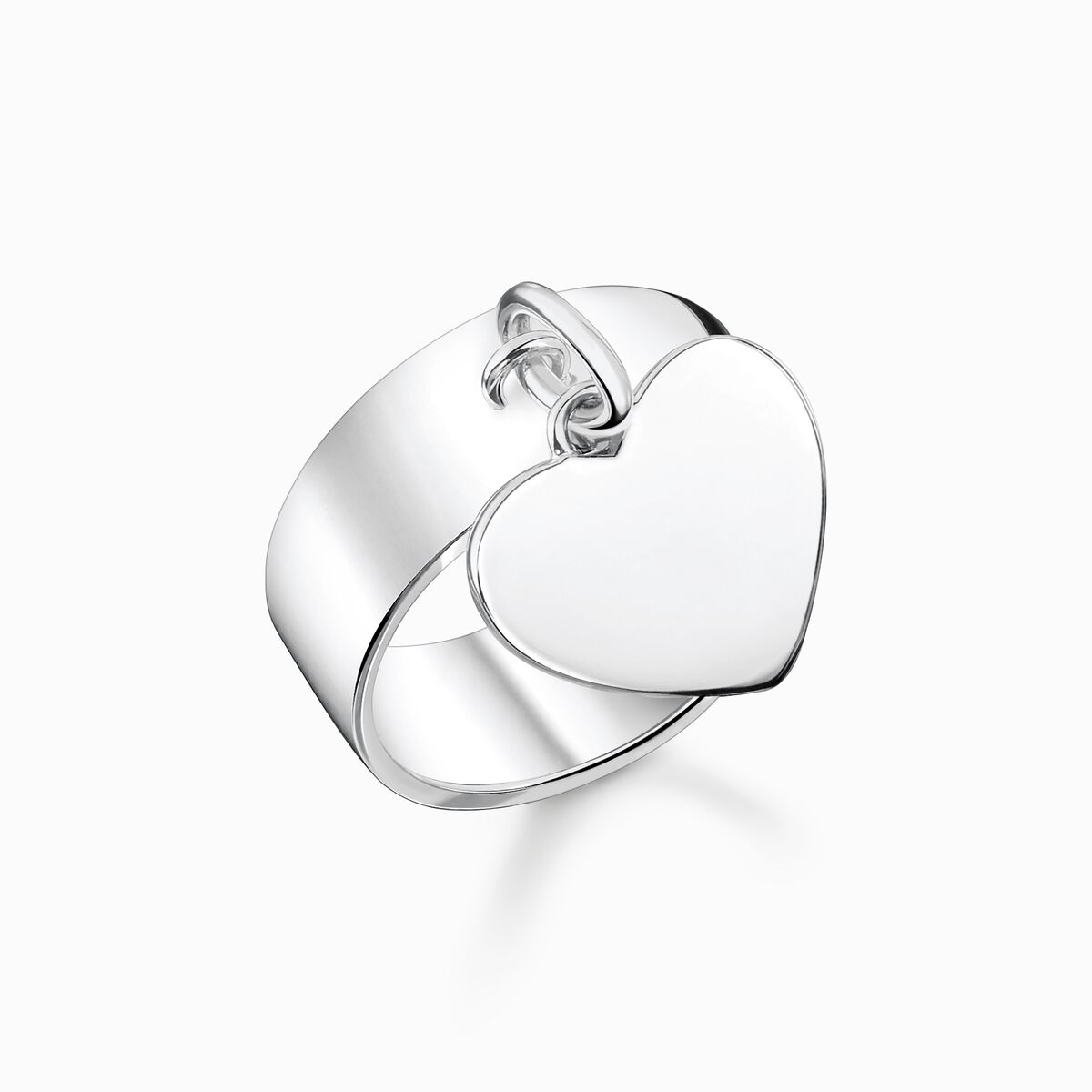 Ring with heart silver