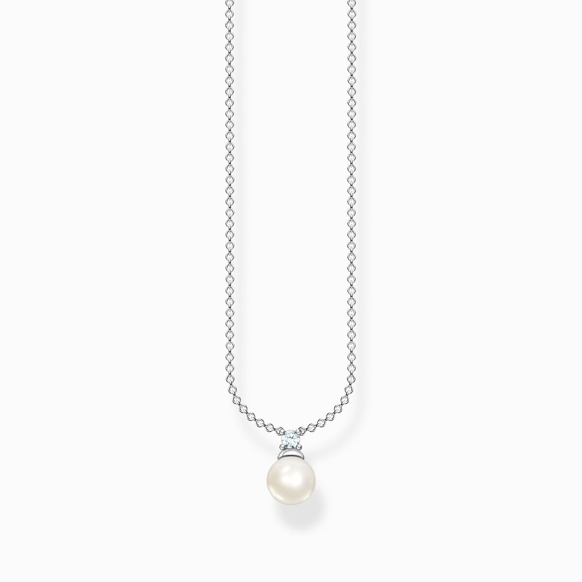 Necklace pearl silver