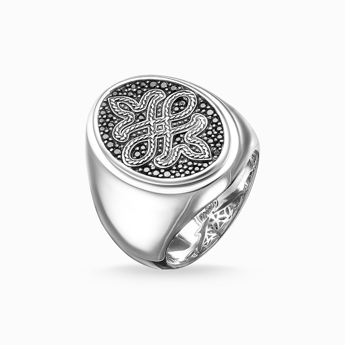 Signet ring love knot