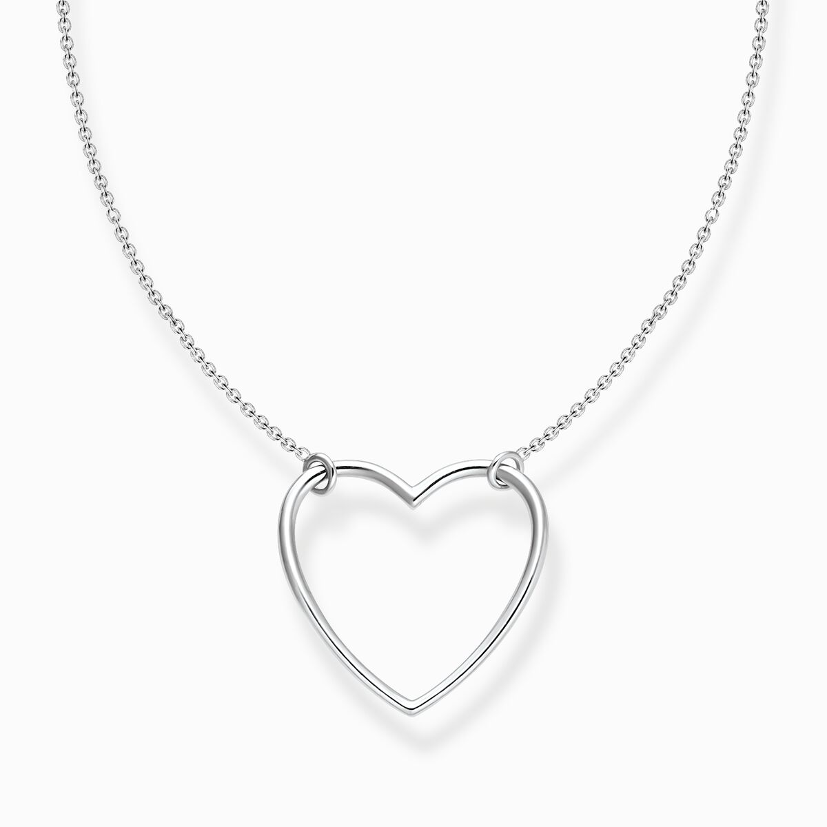 Necklace heart silver