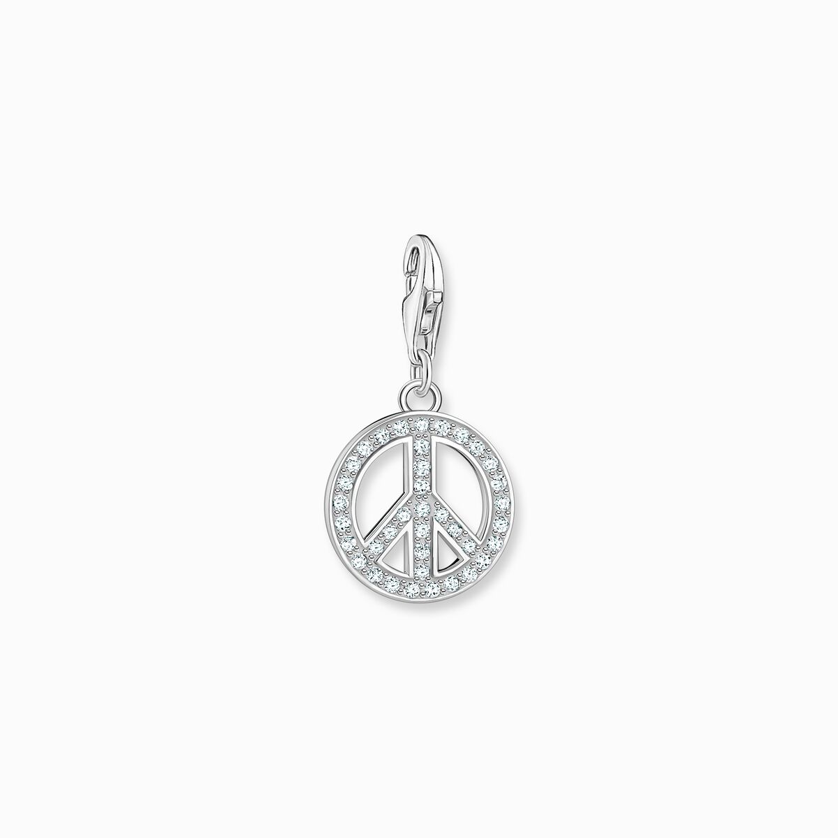 Charm pendant peace silver
