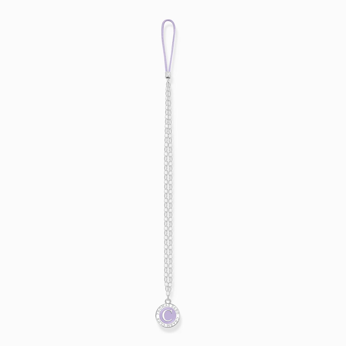 Silver Charm Club long mobile chains with Charmista Coin
