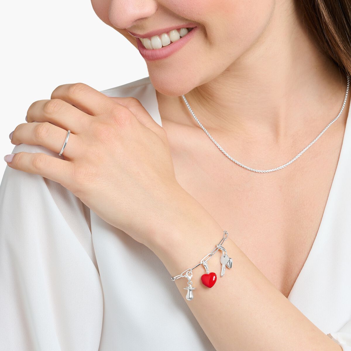 Charm pendant dummy silver