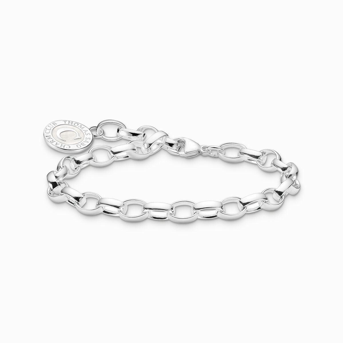Charm bracelet with white Coin silver