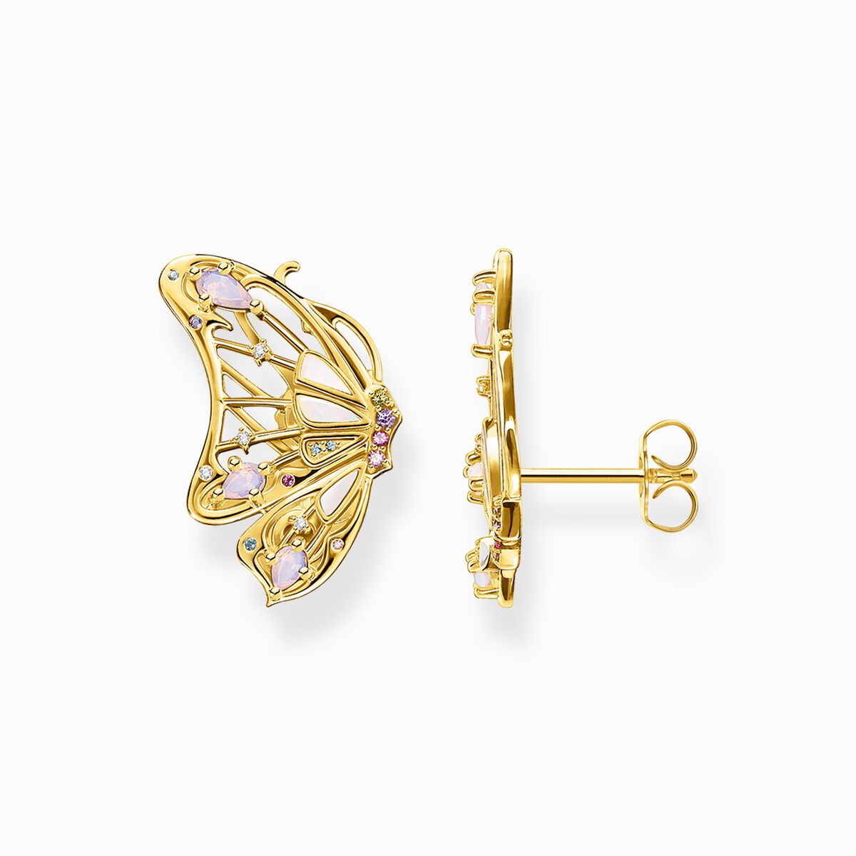 Earrings butterfly gold