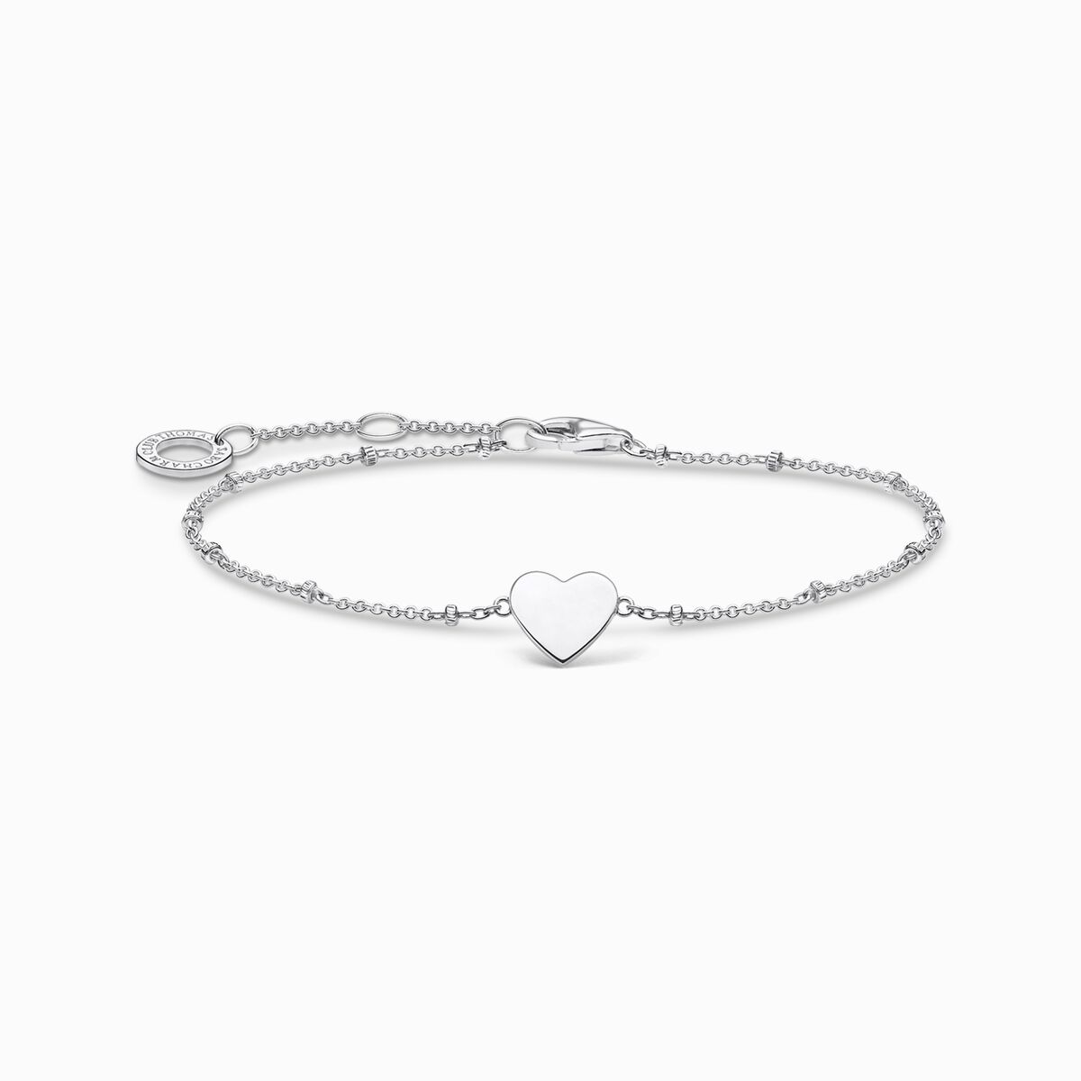Bracelet heart with dots silver
