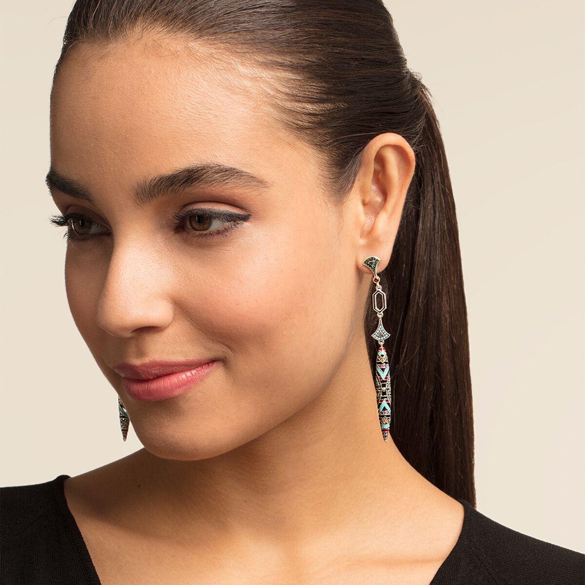 Earrings Asian ornaments