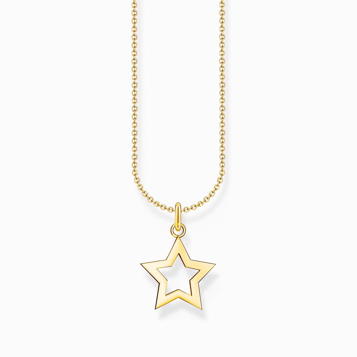 Gold-plated necklace with star pendant
