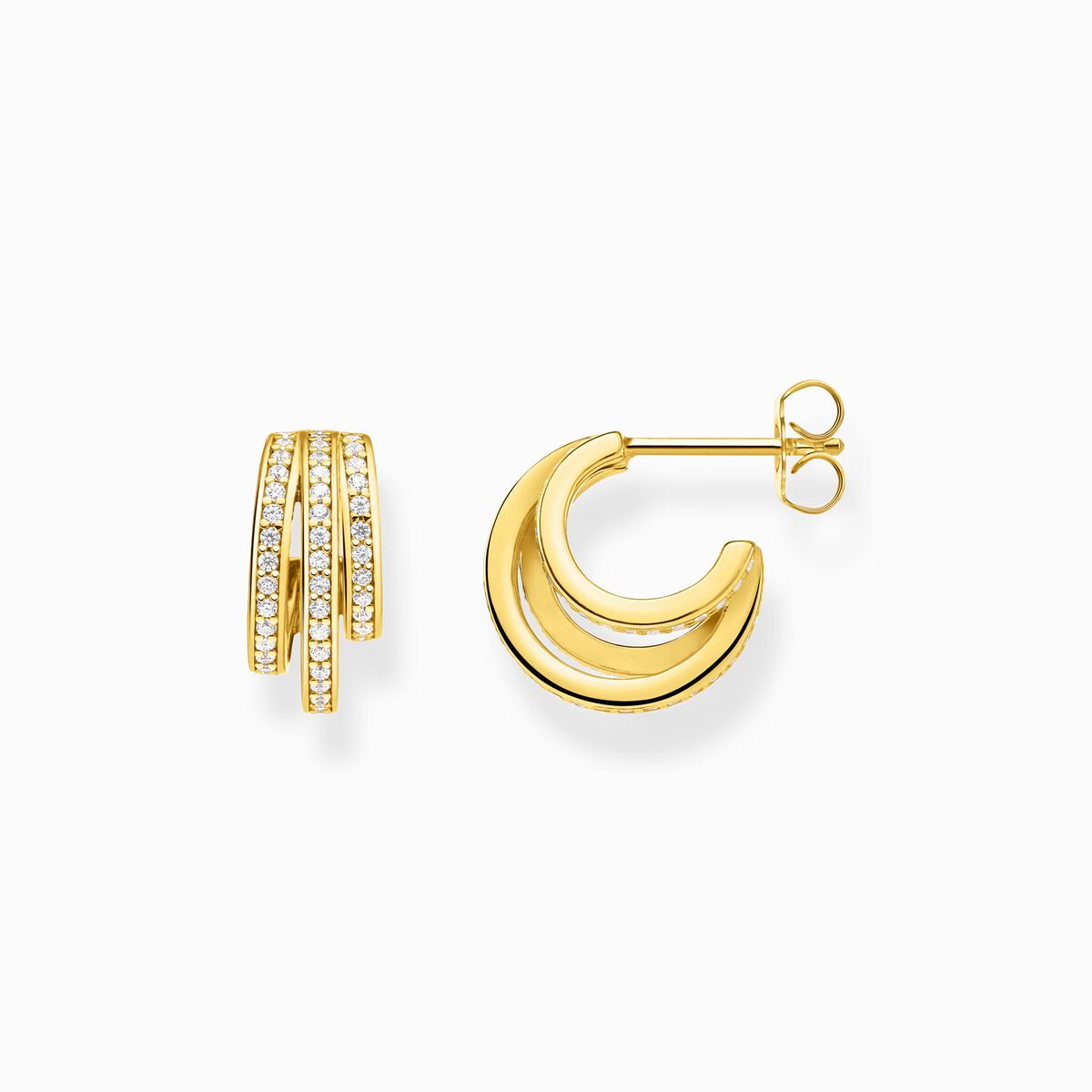 Hoop earrings gold rings