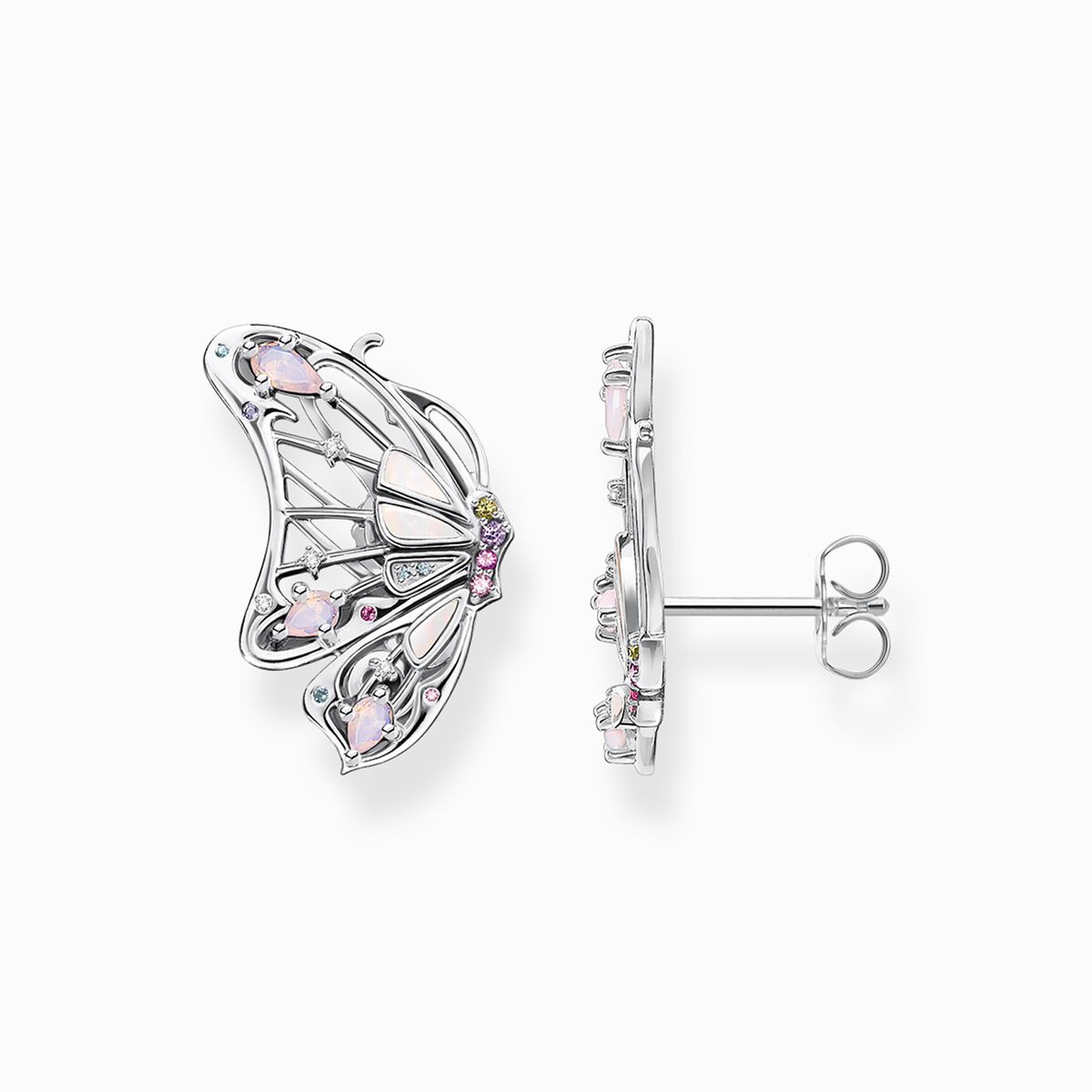 Earrings butterfly silver