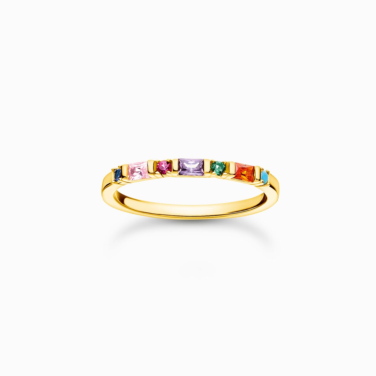 Ring colourful stones, gold