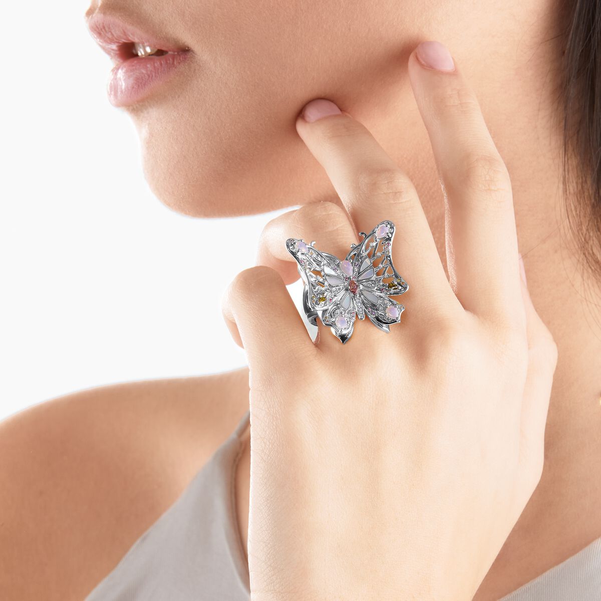 Ring butterfly silver