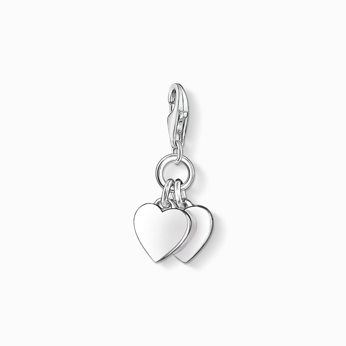 Charm pendant two hearts