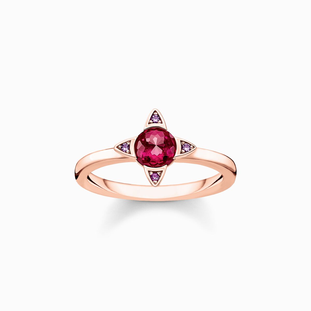 Ring colourful stones, rose-coloured
