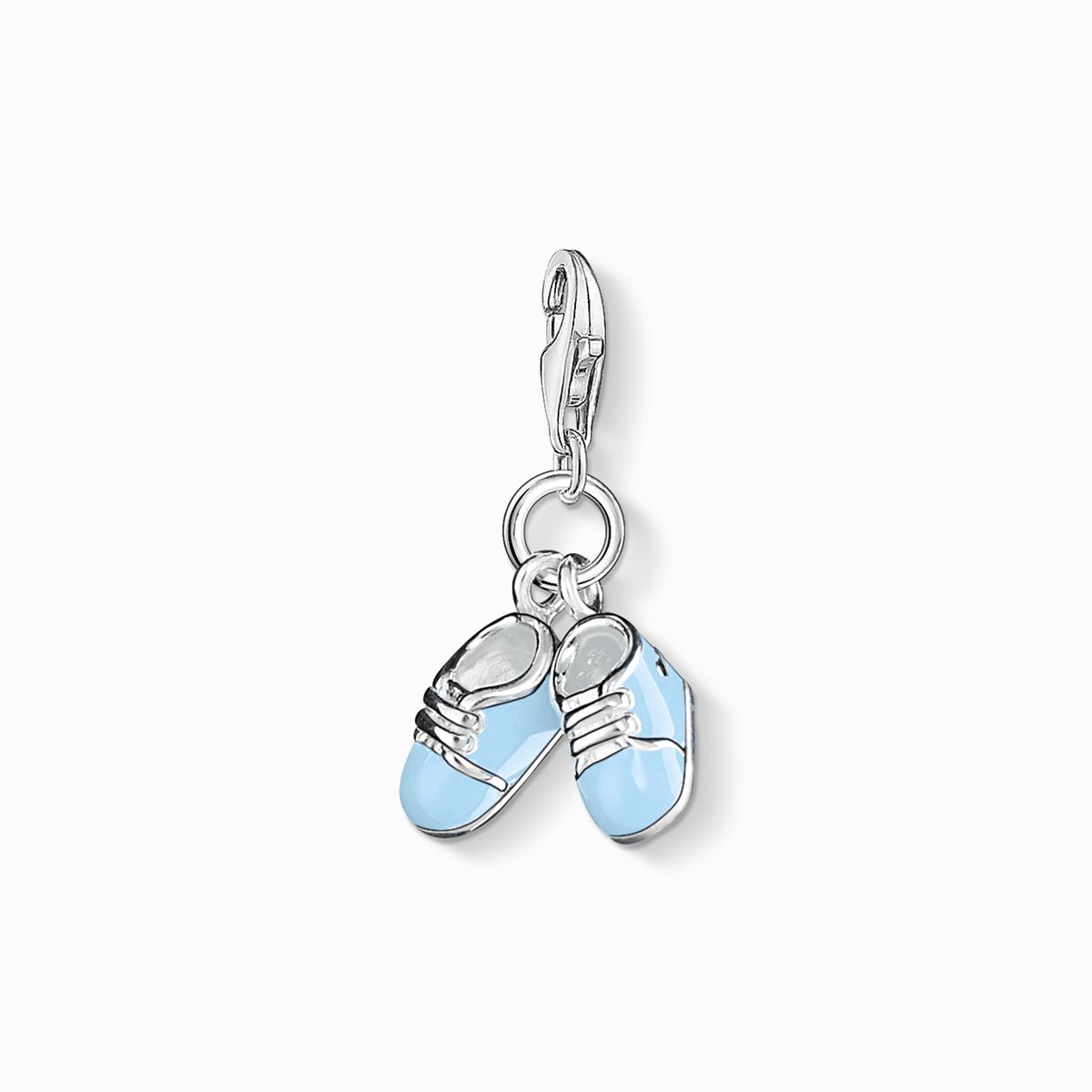 Charm pendant blue baby shoes
