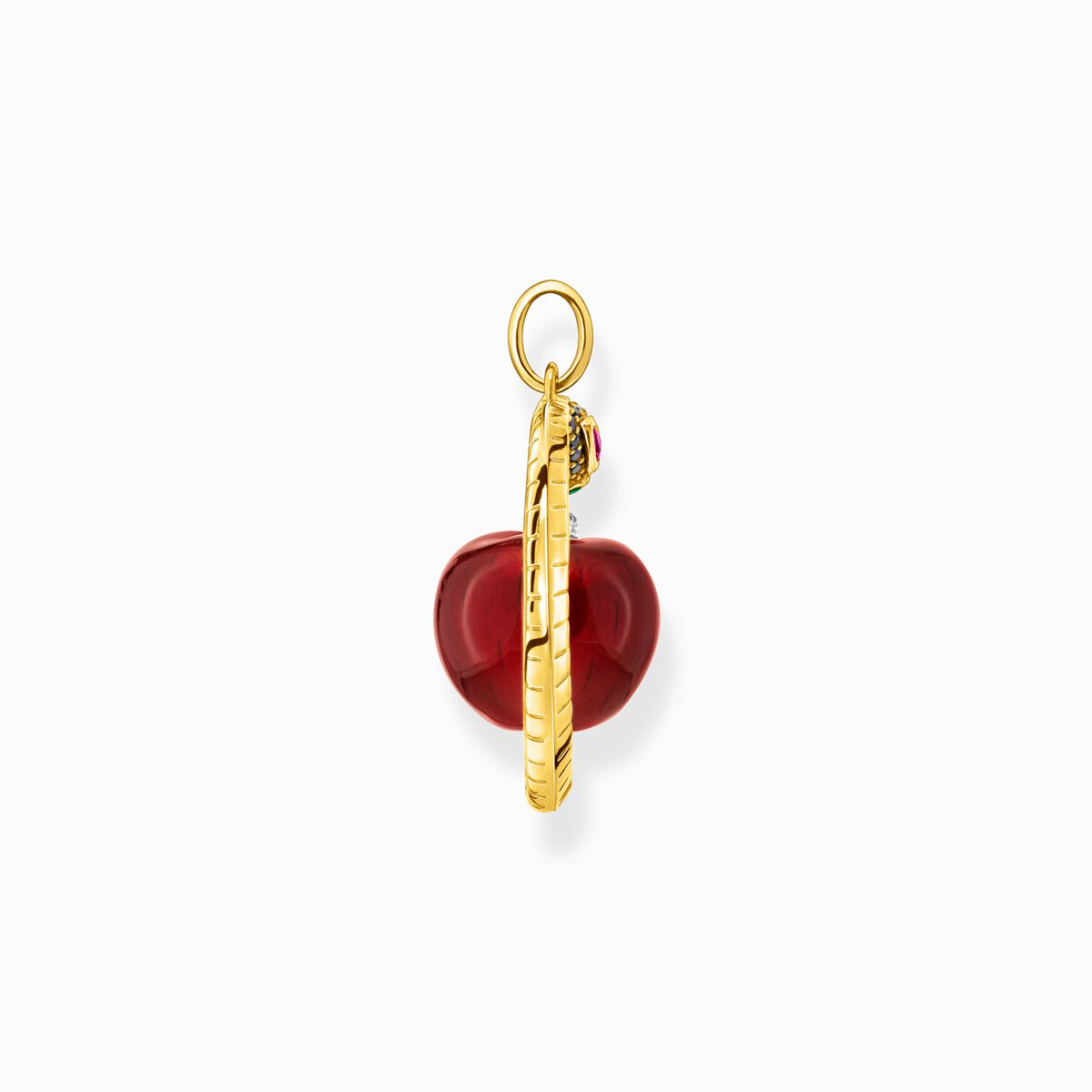 Pendant apple with snake gold