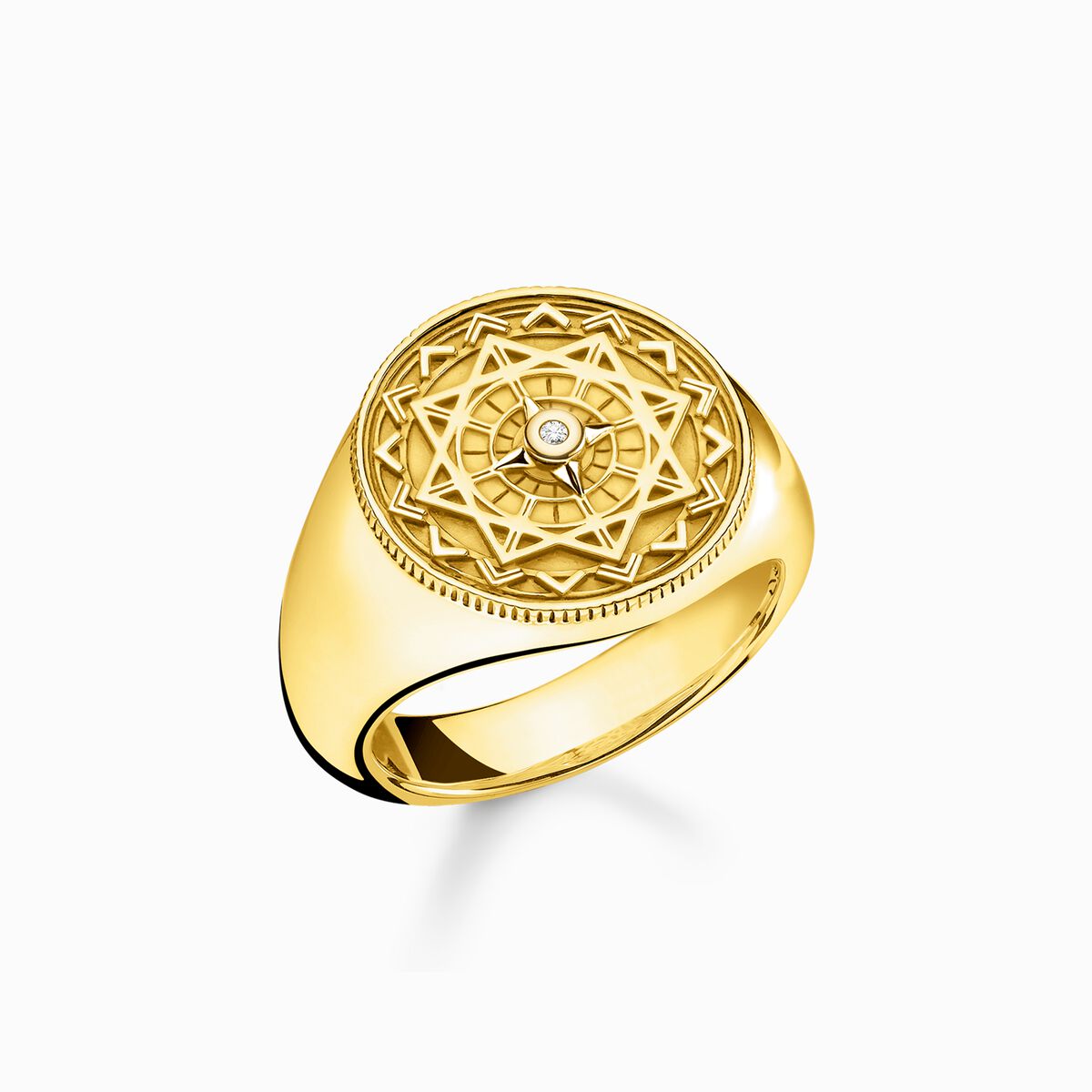 Ring vintage compass gold