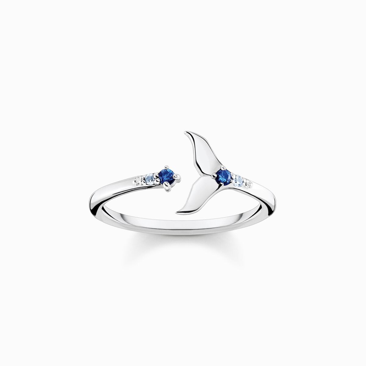 Ring tail fin with blue stones