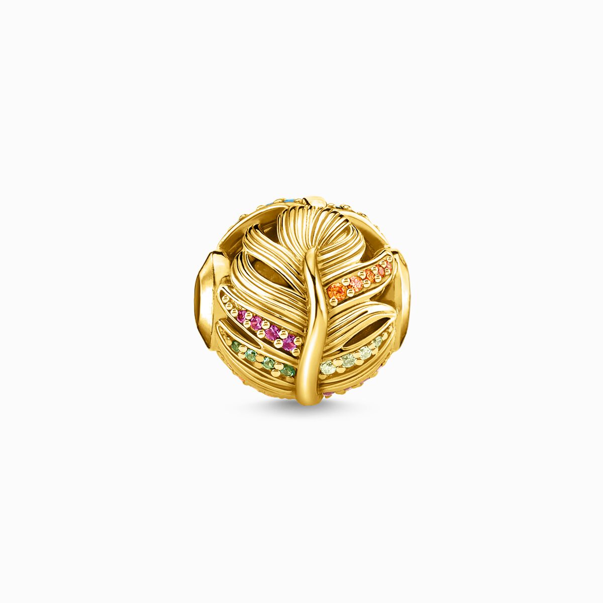 Bead feather gold