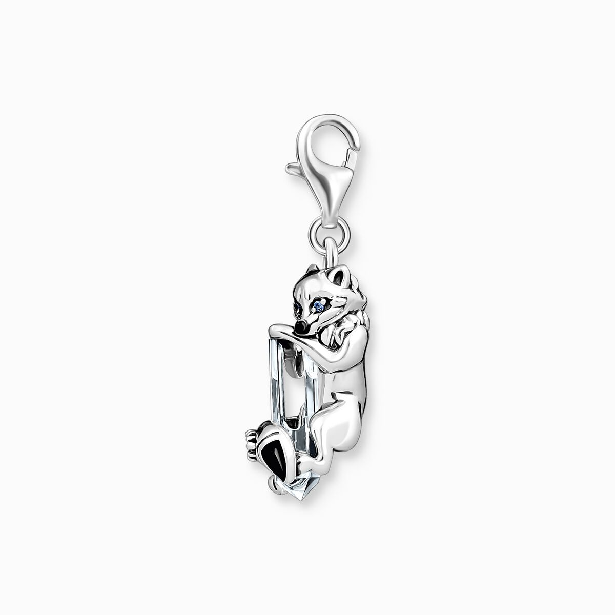 Charm pendant fox silver