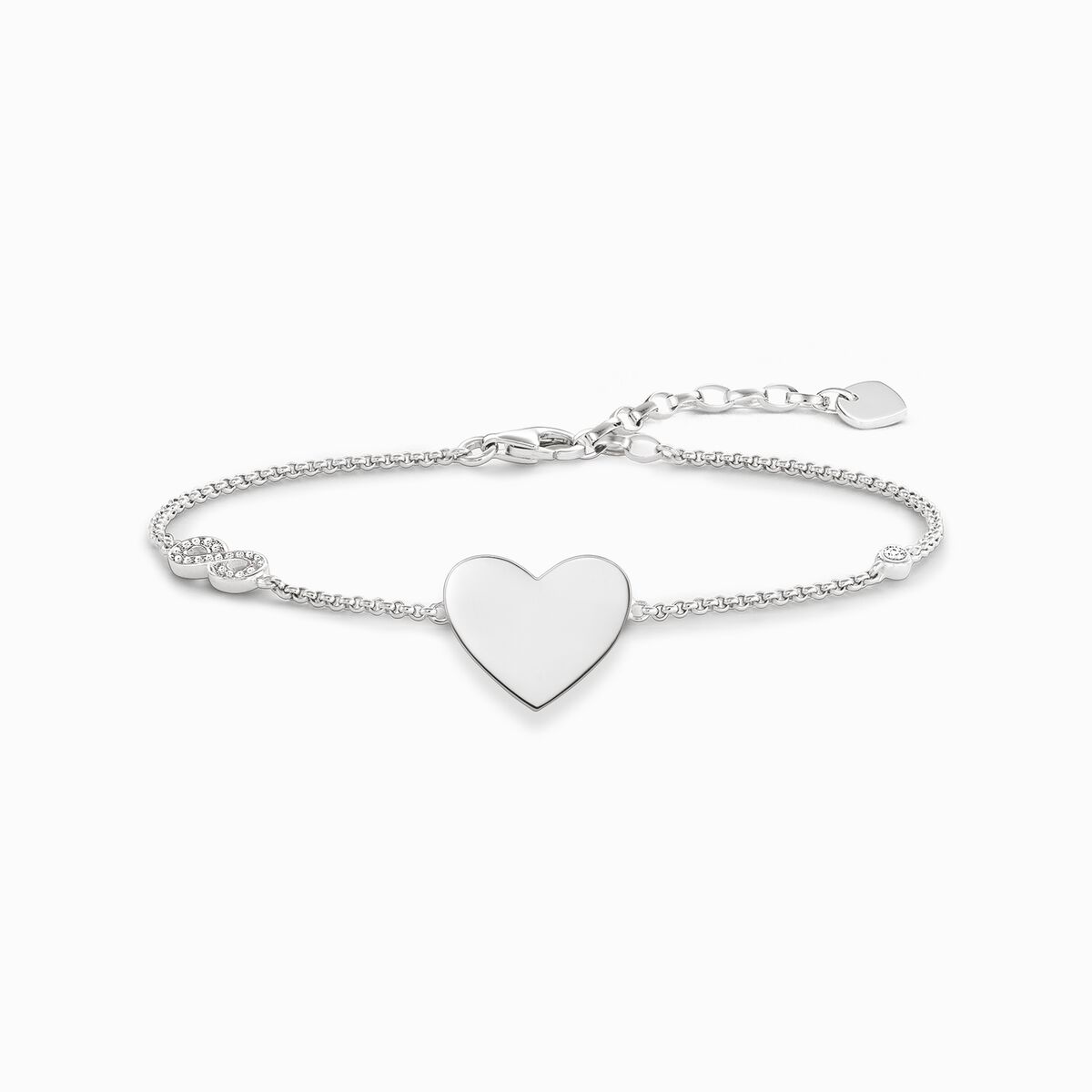 Bracelet heart with infinity