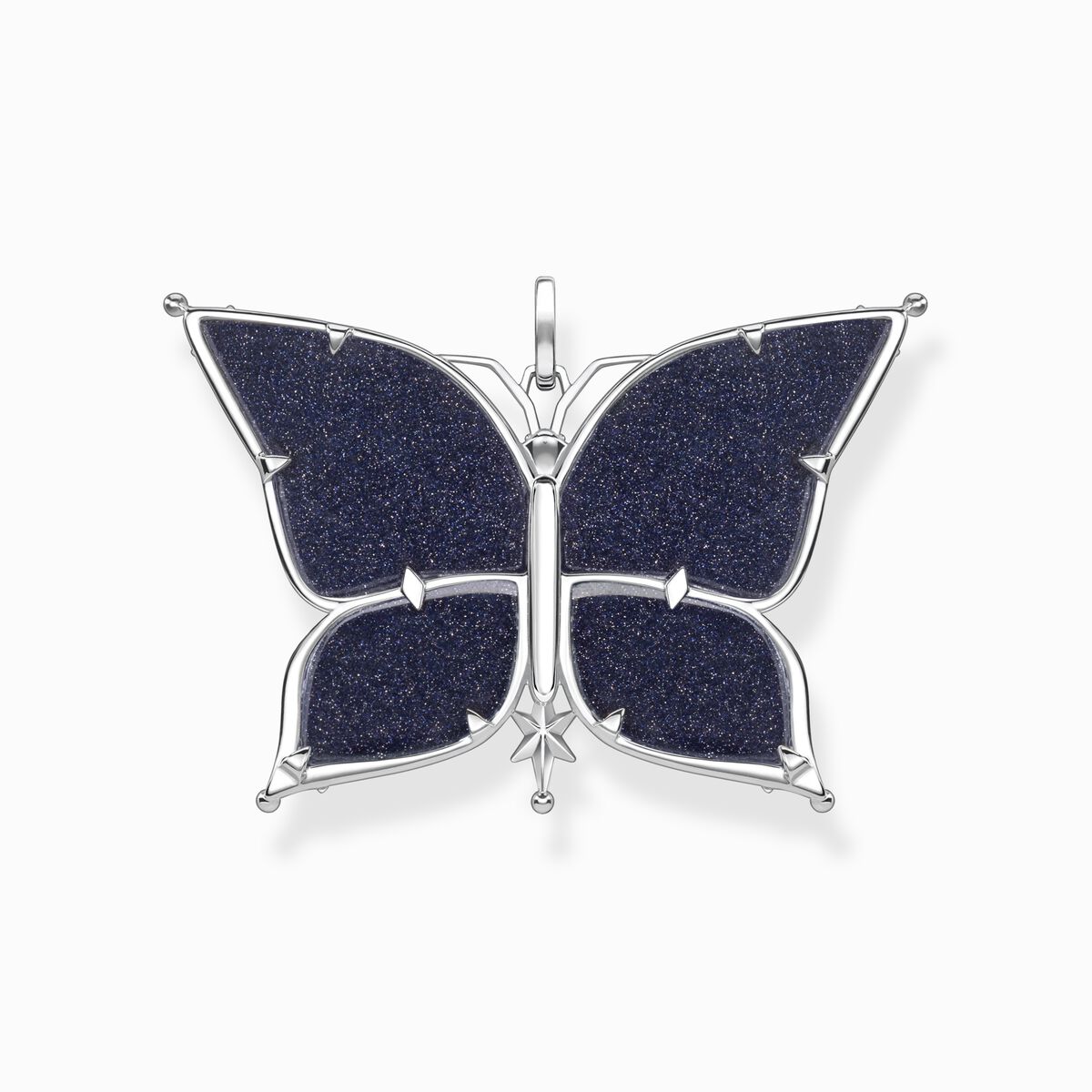 Pendant butterfly star & moon silver