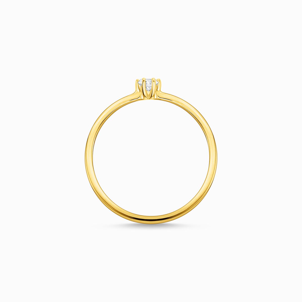 Ring white stone gold
