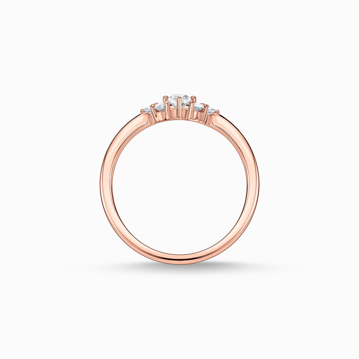 Ring vintage white stones rose gold