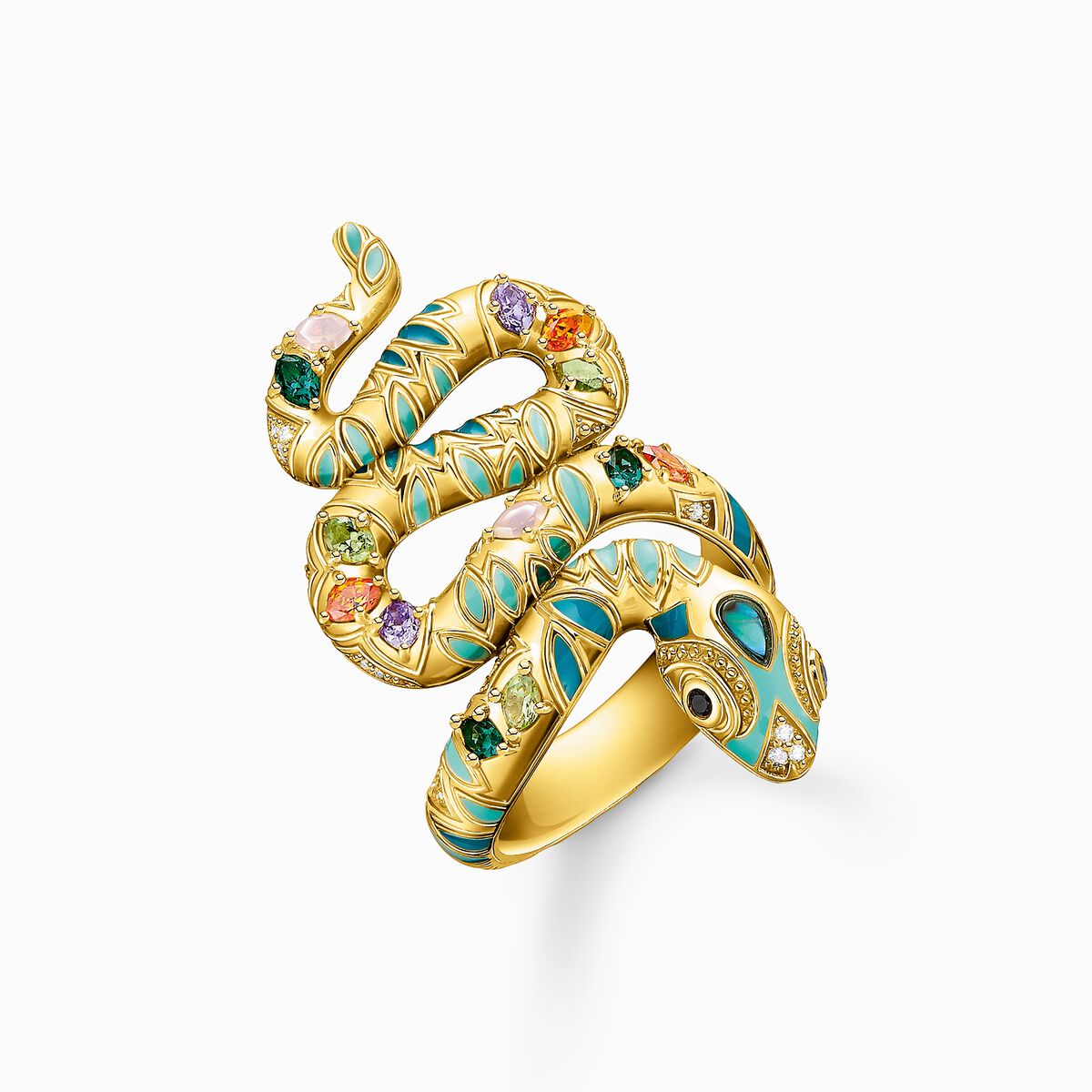 Ring bright golden-coloured snake